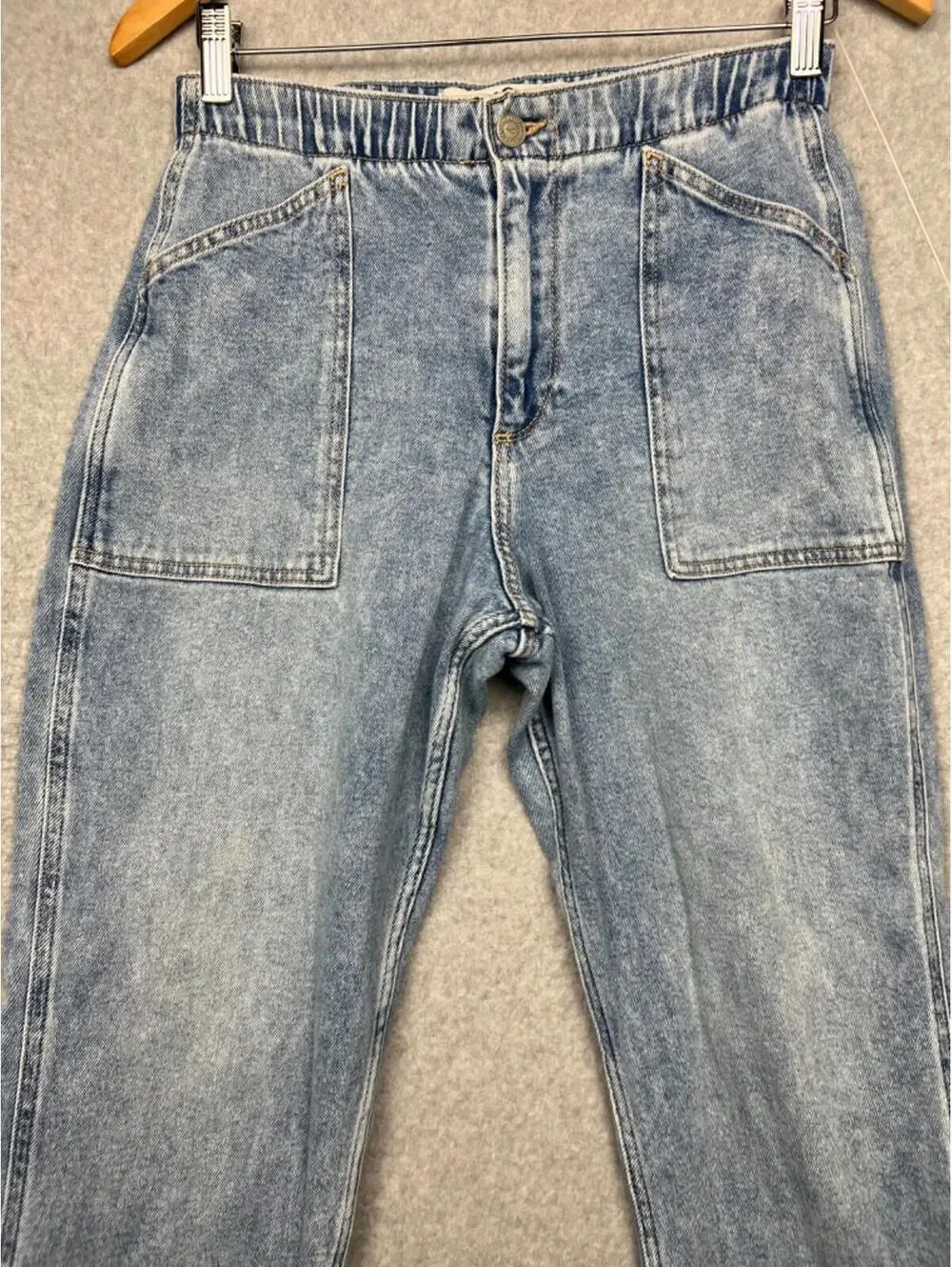 90s Y2k Hollister Curvy High Rise Mom Jeans Womens S Vintage Stretch Light wash